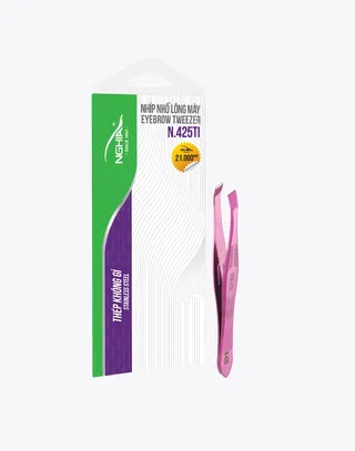 Nhíp nhổ lông mày Kềm Nghĩa N.425 tím