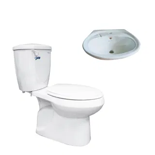 Bồn cầu 2 khối Thiên Thanh Ruby I nắp thường+lavabo LT04