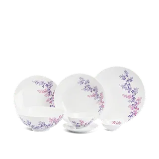 Bộ đồ ăn sứ Minh Long 22 sản phẩm - Daisy - Cỏ Tím