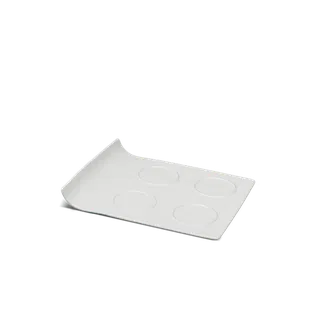Khay lót chum sứ Minh Long 25 x 21 cm - Gourmet Lys - Trắng Ngà