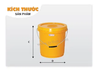 Thùng sơn 14L - nắp nhựa Tý Liên No.0211