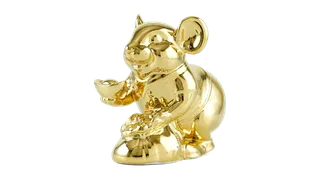 Chuột Phú 8 cm - Trang trí dát vàng 24K