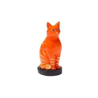 [GT] Mèo Đại Cát - Trang trí vàng (17.4 cm) - Màu Cam