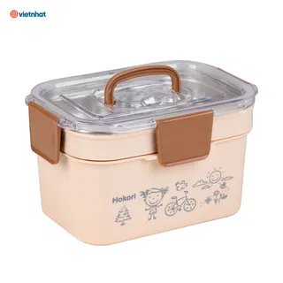 Hộp cơm inox 2T Hokori nhựa Việt Nhật 6566