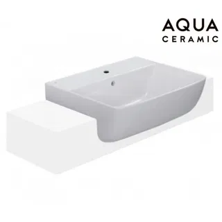 Lavabo chậu rửa mặt INAX AL-345V bán âm sứ chống bám bẩn Aquaceramic (AL345V)