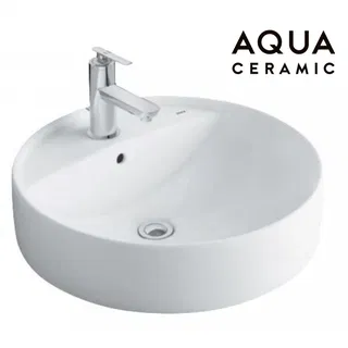 Lavabo chậu rửa mặt INAX AL-294VFC đặt bàn sứ chống bám bẩn Aquaceramic (AL294V)