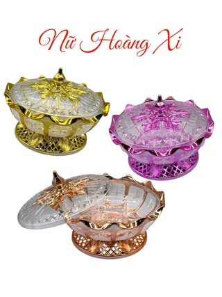 Hộp mứt nữ hoàng lớn xi nhựa Châu Hưng