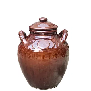 Hũ gốm nâu Bát Tràng 10 lít
