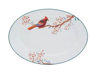 Dĩa oval sứ Minh Long 32 cm - Jasmine - Quả Đầu Mùa