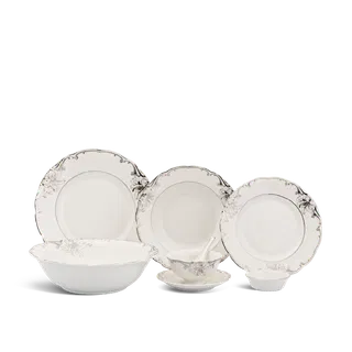 Bộ đồ ăn sứ Minh Long 30 sản phẩm - Đài Các IFP - Trang Trí Bạch Kim