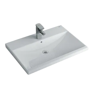 Lavabo chậu rửa mặt INAX L-2397V bán âm dương vành (L2397V)