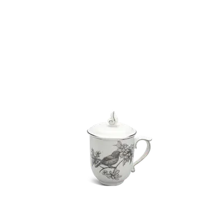 Ca trà sứ Minh Long 0.30 L + nắp - Mẫu đơn IFP - Chim Hút Mật