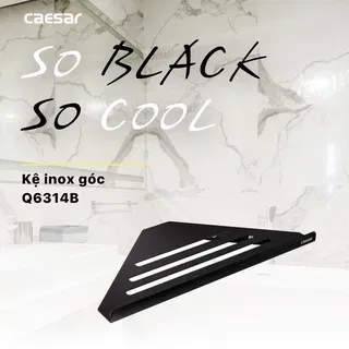 Kệ Inox góc phòng tắm Caesar Q6314B màu đen