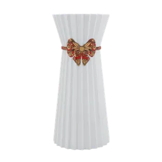 Bình hoa Thanh Tú sứ Minh Long 30 cm - Nơ Đỏ