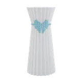 Bình hoa Thanh Tú sứ Minh Long 30 cm - Nơ Xanh Dương