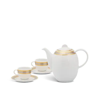 Bộ trà sứ Minh Long cao 0.8 L - Sago - Hoa Hồng