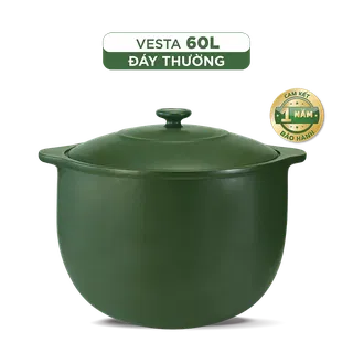Nồi dưỡng sinh sứ Minh Long Healthycook Vesta (Nồi tròn cao) 60 L + nắp