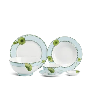 Bộ đồ ăn sứ Minh Long 22 sản phẩm - Jasmine - Tích tuyết thảo