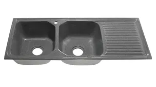 Chậu Rửa Chén Đá Honorcy 2 Hộc 1 Cánh Xám Muối Tiêu 1150x47