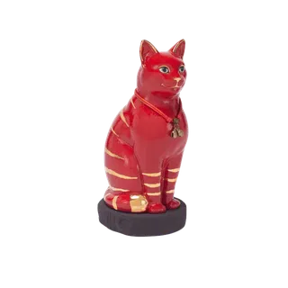 [GT] Mèo Đại Cát Trang trí vàng (23.9 cm) - Màu Đỏ