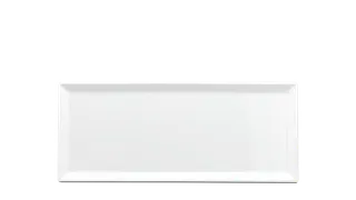Khay sứ Minh Long chữ nhật 50 x 21 cm - Daisy - Trắng