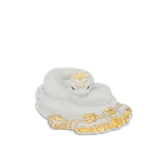 Tượng Rắn Bảo Kim sứ Minh Long 17 cm - Trắng