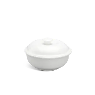 Thố sứ Minh Long 0.23 L + nắp - Daisy Lys - Trắng Ngà