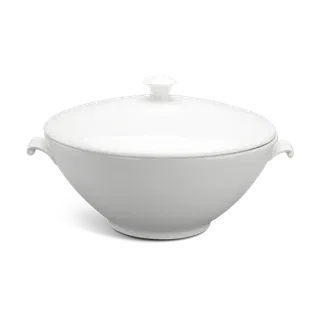 Thố sứ Minh Long 1.8 L + nắp - Daisy Lys - Trắng Ngà