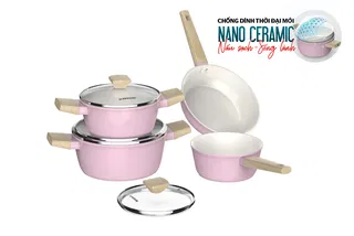 Bộ nồi phủ sứ Nano đáy từ Sunhouse Healthy SHG7979MP2