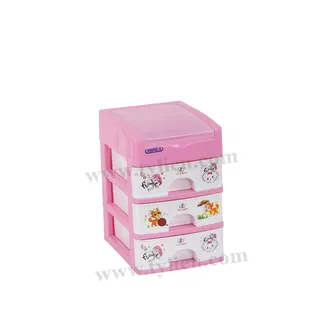 Tủ Nhựa Mini S Trắng Sữa 4 Ngăn nhựa Tý Liên No.0723