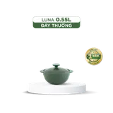 Nồi dưỡng sinh sứ Minh Long Healthycook Luna (Nồi cạn) 0.55 L + nắp