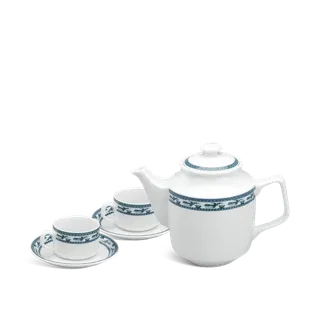 Bộ trà sứ Minh Long 0.7 L - Jasmine - Chim Lạc