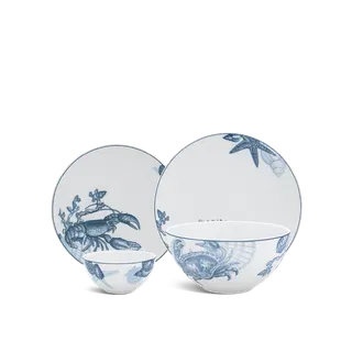 Bộ đồ ăn sứ Minh Long 9 sản phẩm - Timeless - Đại Dương Sương Mờ
