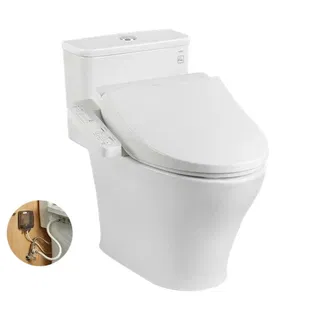 Bồn cầu 1 khối TOTO MS857DW18 nắp rửa điện tử WASHLET C2 cơ bản – TCF23710AAA