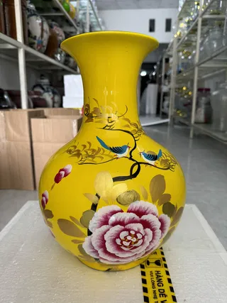 Lọ hoa gốm Bát Tràng tỏi S6