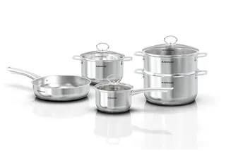 Bộ nồi chảo Inox Impact plus Sunhouse healthy SHG991