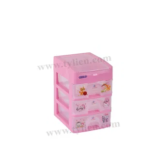 Tủ Nhựa Mini S Trắng Trong 4 Ngăn nhựa Tý Liên No.0723