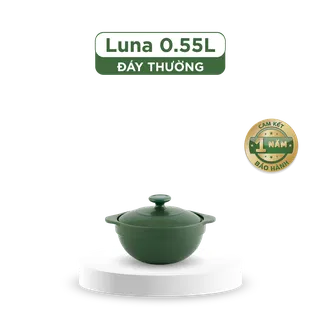 Nồi dưỡng sinh sứ Minh Long Healthycook Luna (Nồi cạn) 0.55 L + nắp