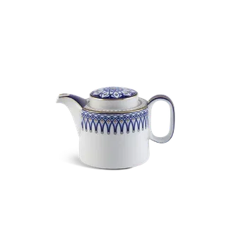Bình trà cao sứ Minh Long 0.33 L + nắp - Gastroline - Đồng Tâm Xanh Dương