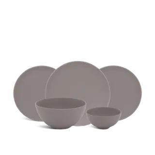 Bộ đồ ăn sứ Minh Long 17 sản phẩm - Timeless - Màu Xám 3
