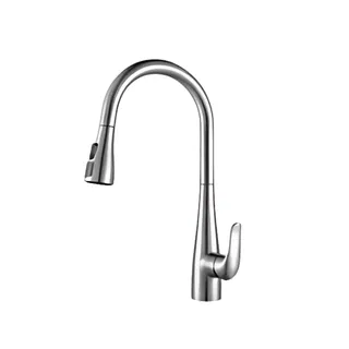 Vòi chậu rửa chén Luxta L-3219C nóng lạnh dây rút  inox 304