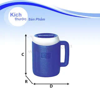 Ca Giữ Nhiệt (loại 2) - 1.2L nhựa Tý Liên No.1006