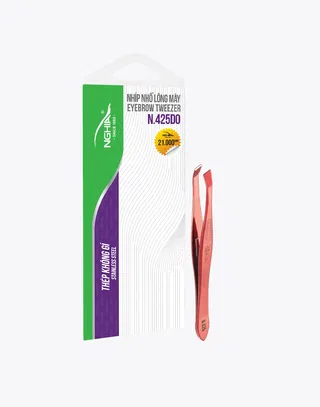 Nhíp nhổ lông mày Kềm Nghĩa N.425 đỏ