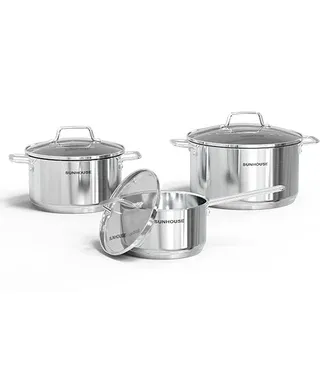 Bộ nồi chảo Inox 304 Sunhouse SHG601