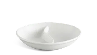 Chén chấm sứ Minh Long 2 ngăn - Jasmine - Trắng Ngà