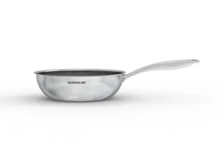 Chảo xào inox liền đáy Hybrid Sunhouse Healthy IN28M8