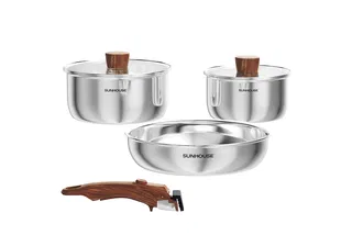 Bộ nồi inox nguyên khối cán rời Sunhouse Healthy SHG831