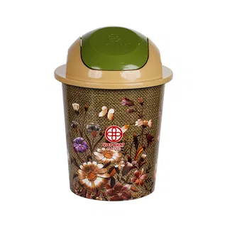Thùng rác lật tròn bé có in nhựa Việt Nhật 5313-1