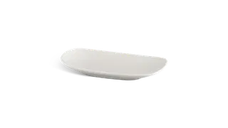 Khay lót khăn sứ Minh Long 13.3 x 7.3 cm - Jasmine Lys - Trắng Ngà