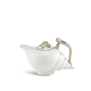 Bình trà sứ Minh Long 1.2 L+nắp - Ngọc Biển IFP - Chỉ Bạch Kim